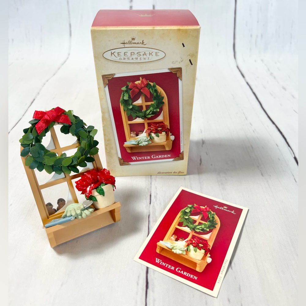Hallmark 2004 Ornament Two Sided Window “Winter Garden”